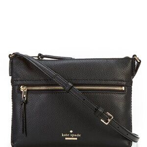 Kate Spade New York Jackson Street Gabriele Black Leather Crossbody Bag